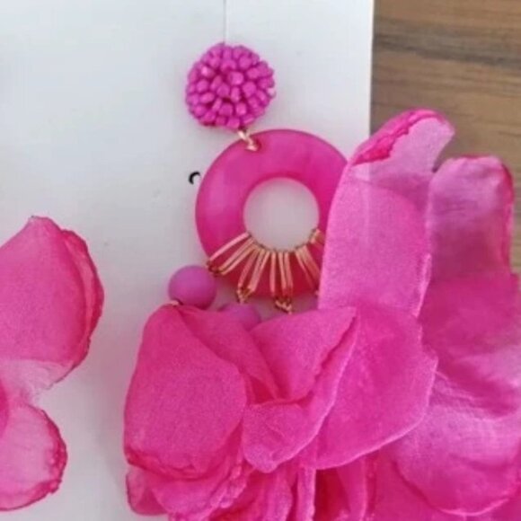 Pink Petal Earrings - Picture 7 of 12